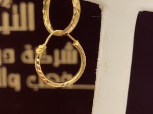حلق دائري عيار 21 الوزن 0.53 جرام