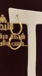 ⁦حلق دائري عيار 21 الوزن 0.53 جرام⁩ - الصورة ⁦3⁩