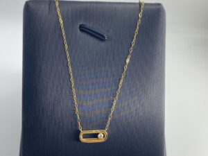 عقد ايطالي فص متحرك ذهب18k✨