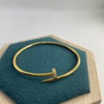 أسوارة مسمار ذهب21k✨مقاس[16]