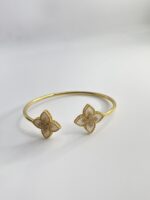 ⁦أسوارة أيطالي صدف أبيض ذهب18k✨مقاس16⁩ - الصورة ⁦3⁩