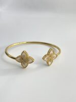أسوارة أيطالي صدف أبيض ذهب18k✨مقاس16